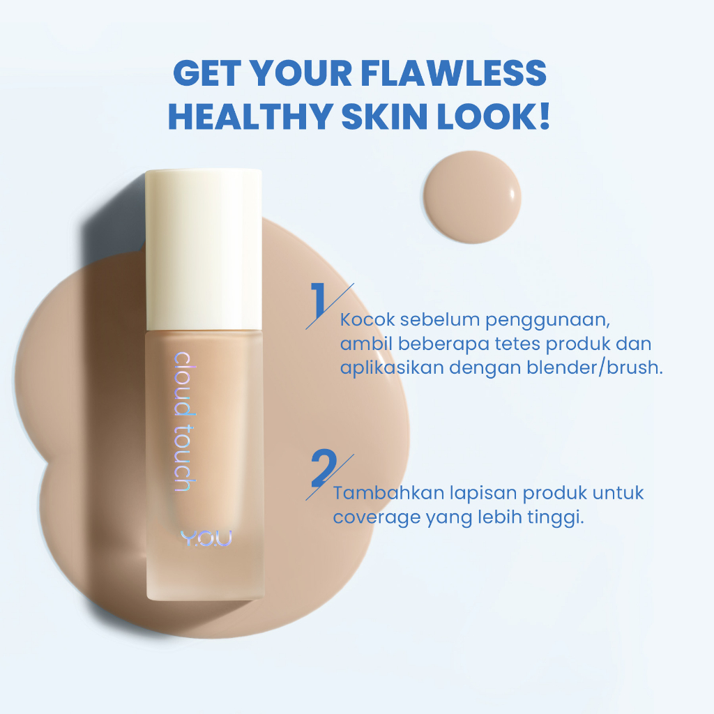 Jual New You Cloud Touch Blurring Skin Tint Liquid Foundation Shopee Indonesia 8890