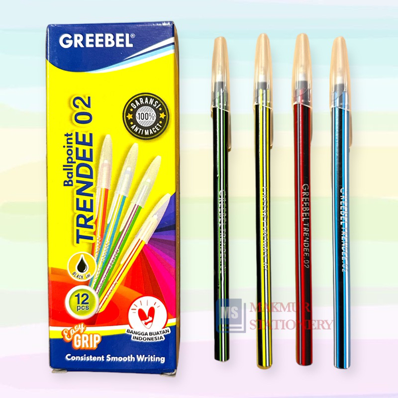 Jual Pulpen Ballpoint Pen Greebel TRENDEE 12 Pcs Shopee Indonesia