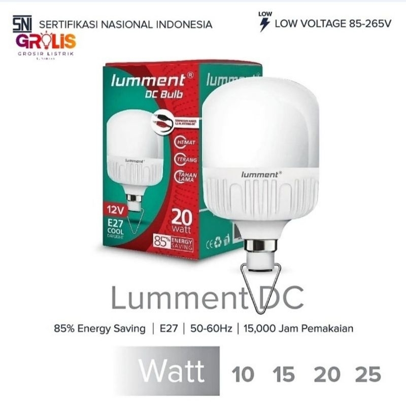 Jual Lm Lampu Led Dc Volt W W W Watt Bohlam Aki V Tabung