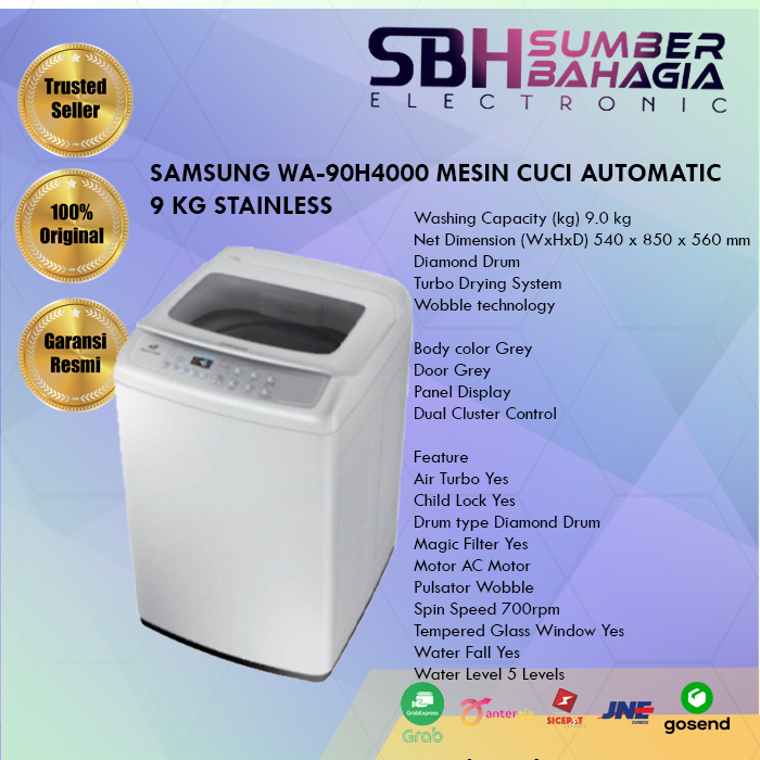 Jual Samsung Wa H Mesin Cuci Automatic Kg Stainless New