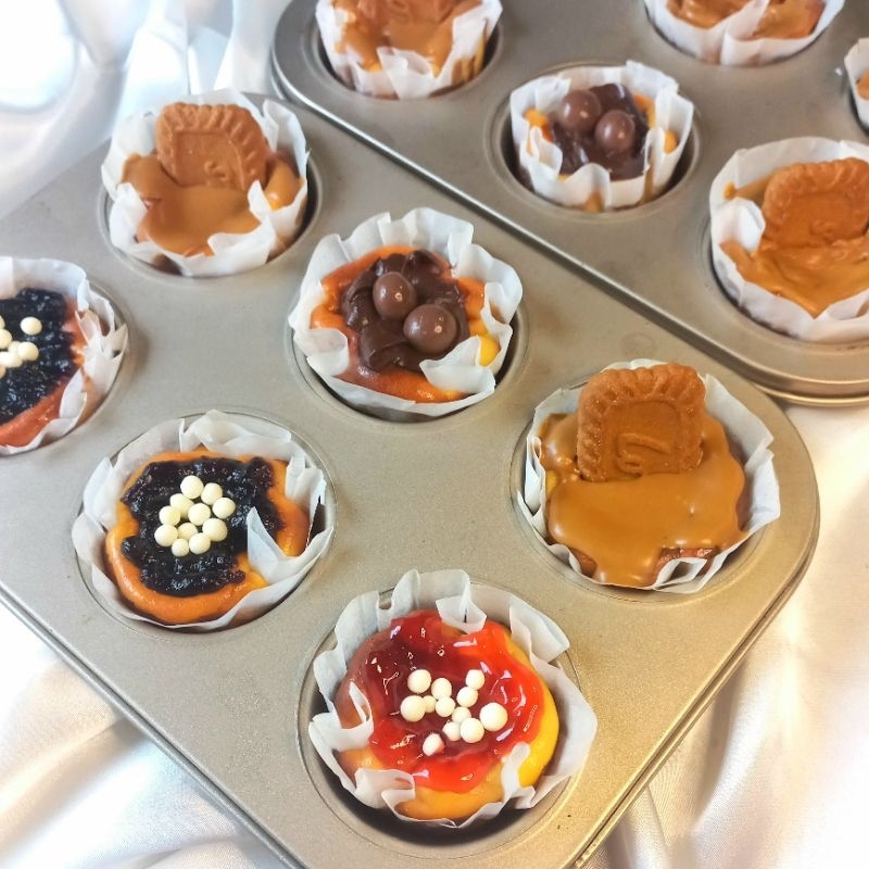 Proses pembuatan mini Brunt Cheese Cake