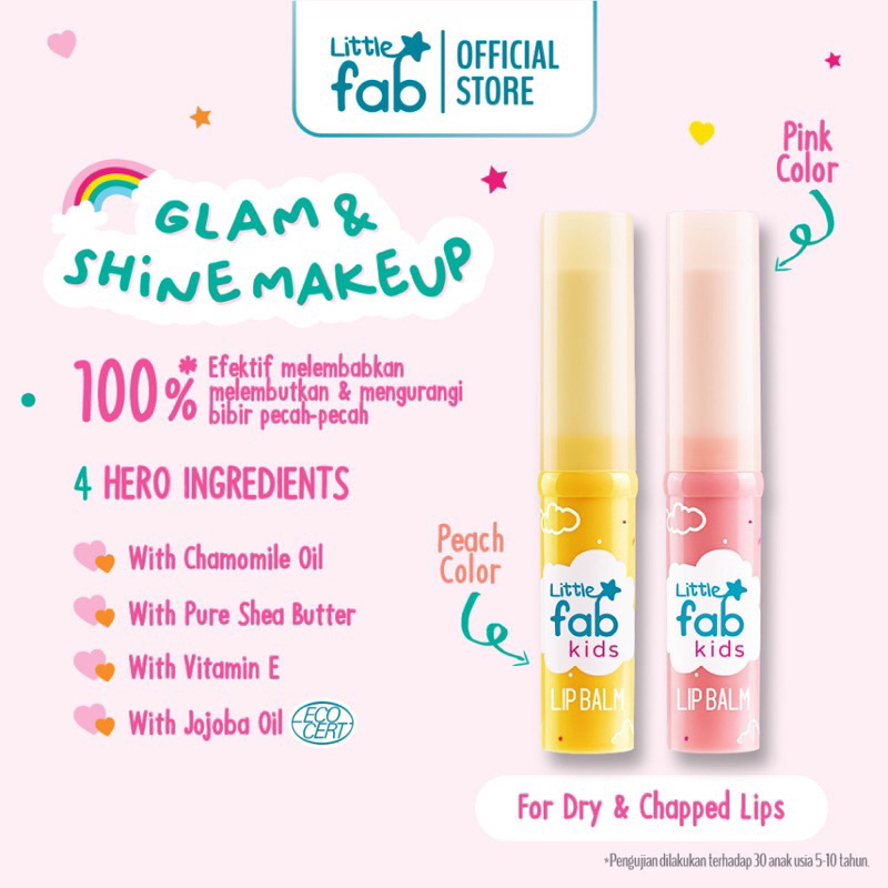 Jual Bambi Little Fab Lip Balm Kids Pelembab Bibir Anak Mencerahkan