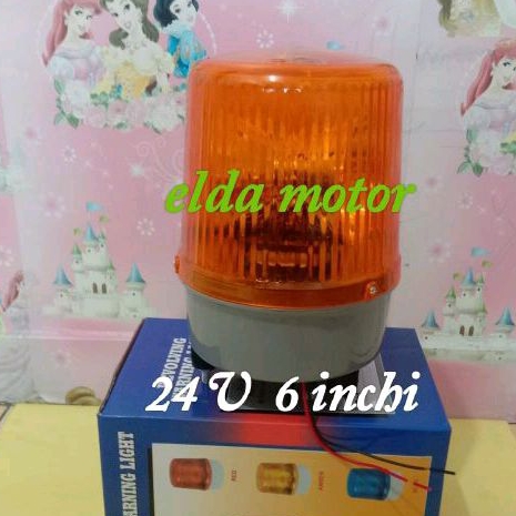Jual Lampu Rotari Rotary Warning Light Lampu Darurat 6 inchi 24V Warna ...