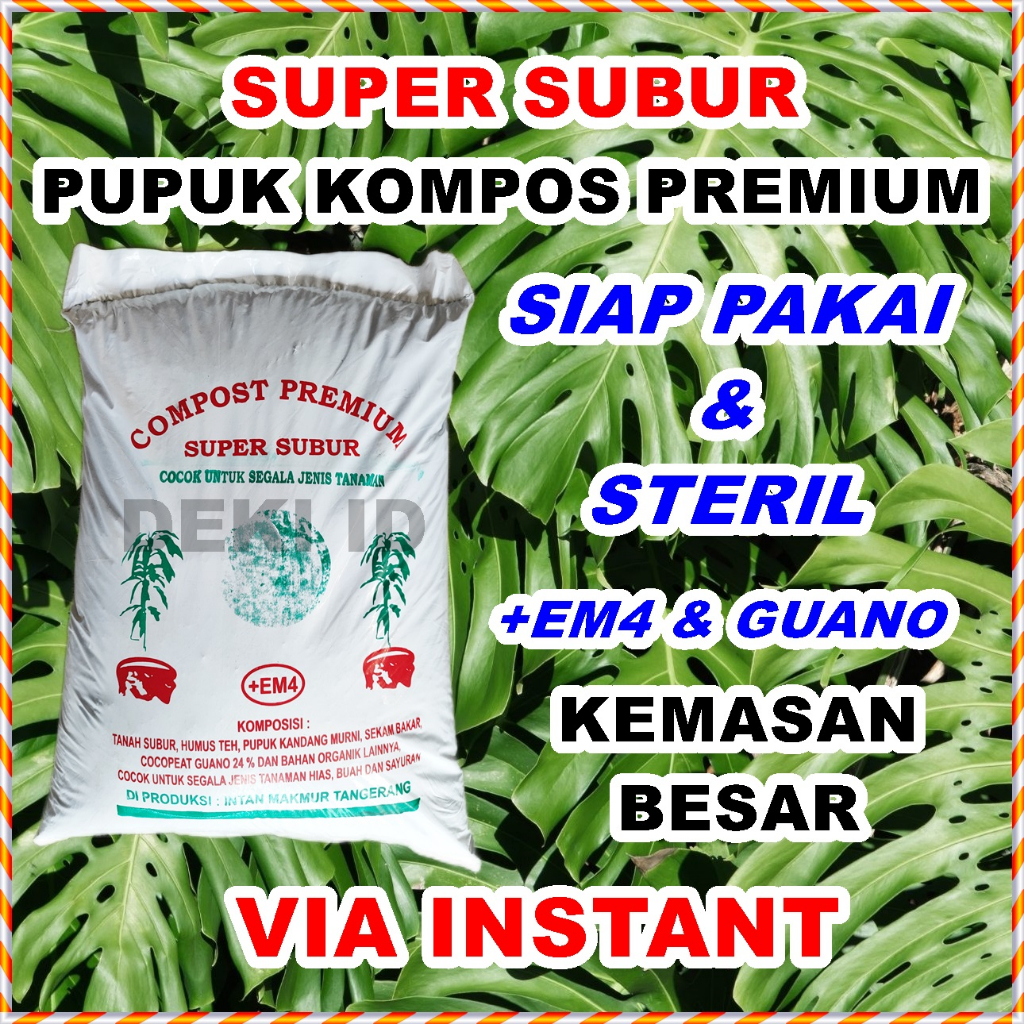 Pupuk Kompos Super Subur Kemasan Besar Via Instant Compost Premium Media Tanam Tanaman Buah Bunga Sayur Hias
