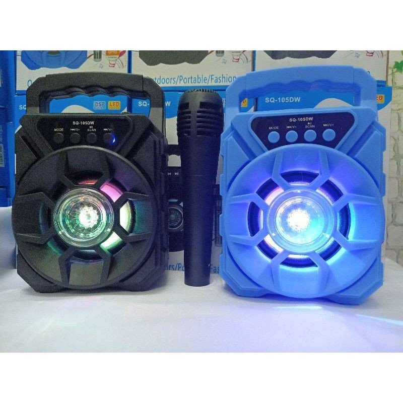 Jual SPEAKER KARAOKE MINI + MIC KABEL / WIRELESS SPEAKER BLUETOOTH
