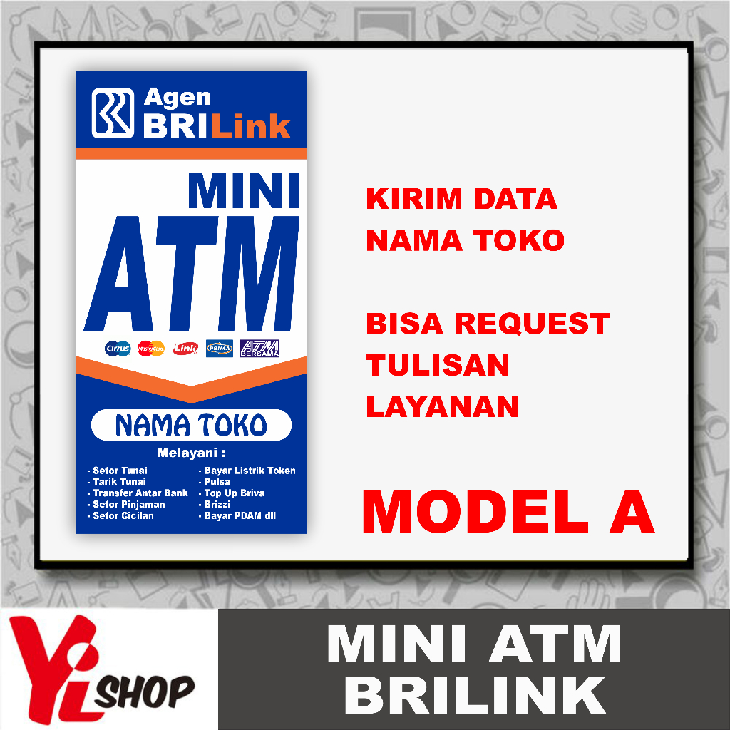 Jual Spanduk / Banner MINI ATM BRILINK Shopee Indonesia