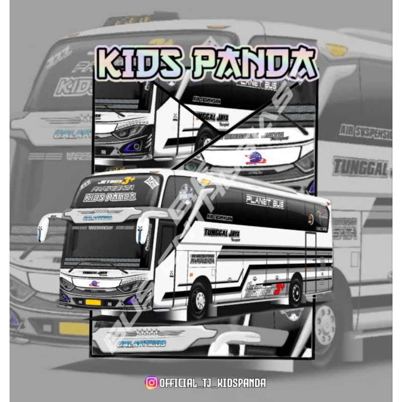 Jual stiker bus murah tunggal jaya kids panda isi 52 pcs | Shopee Indonesia