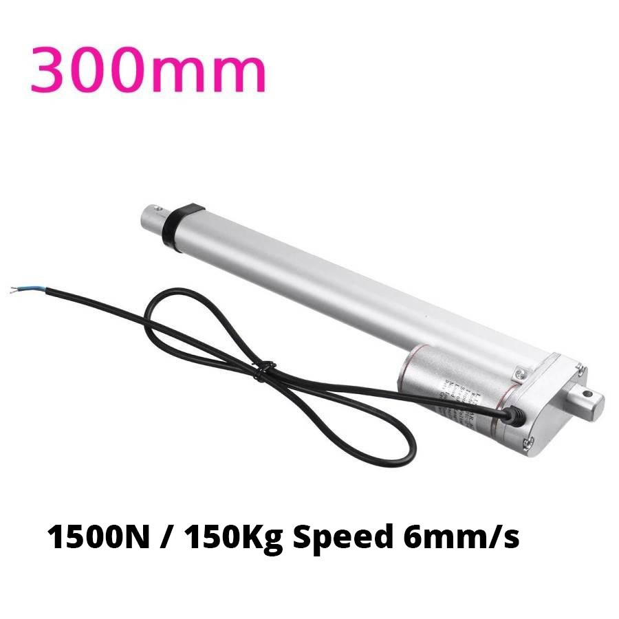 Jual Actuator Electric Linear Motor Controller 300mm Stroke 1500N 12V