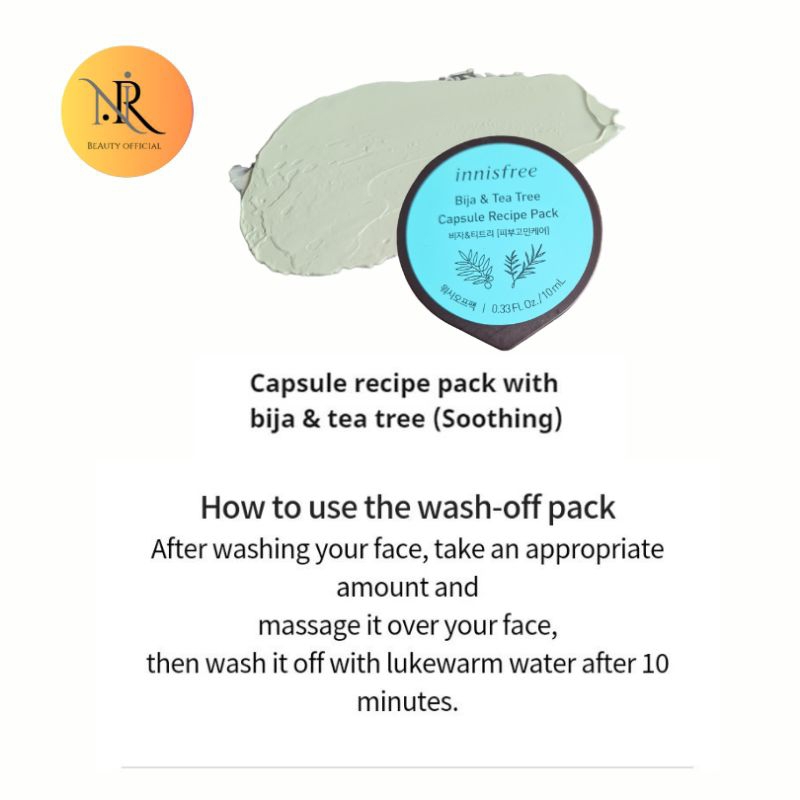 Jual Innisfree Capsule Recipe pack BIJA dan TEA TREE 10ml | Shopee ...