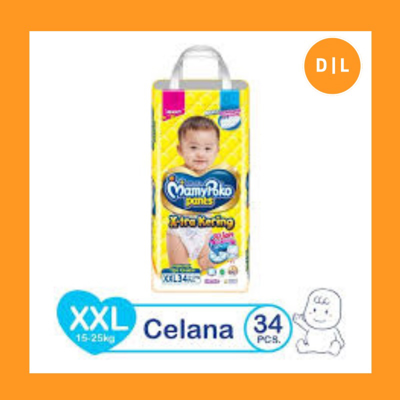 Jual MAMY POKO PANTS XTRA KERING XXL34 / MAMYPOKO XXL 34 Shopee Indonesia