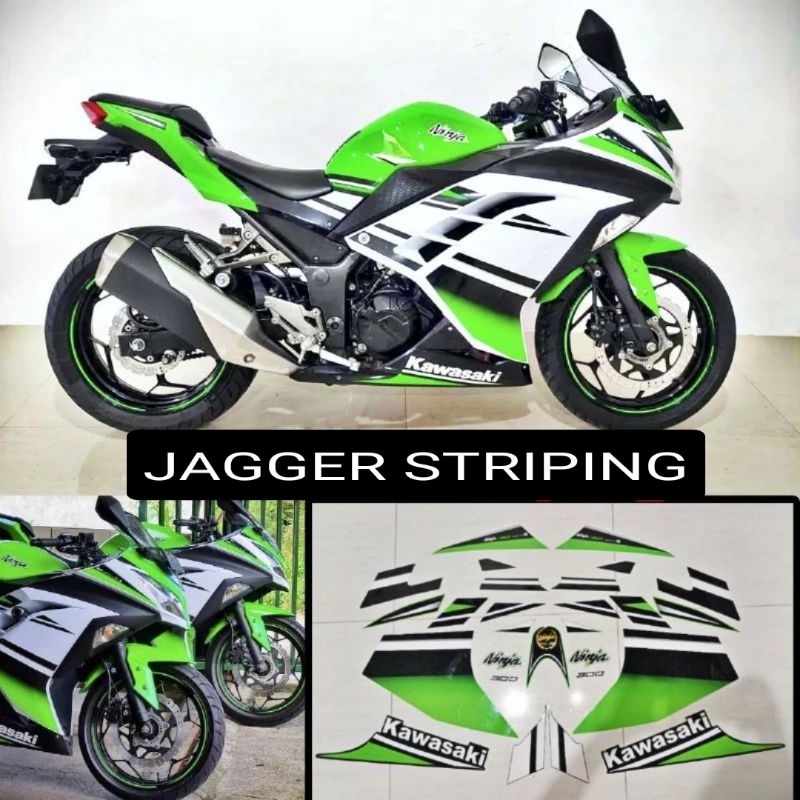 Jual STRIPING NINJA 250 Fi ANNIVERSARY (HIJAU PUTIH) | Shopee Indonesia