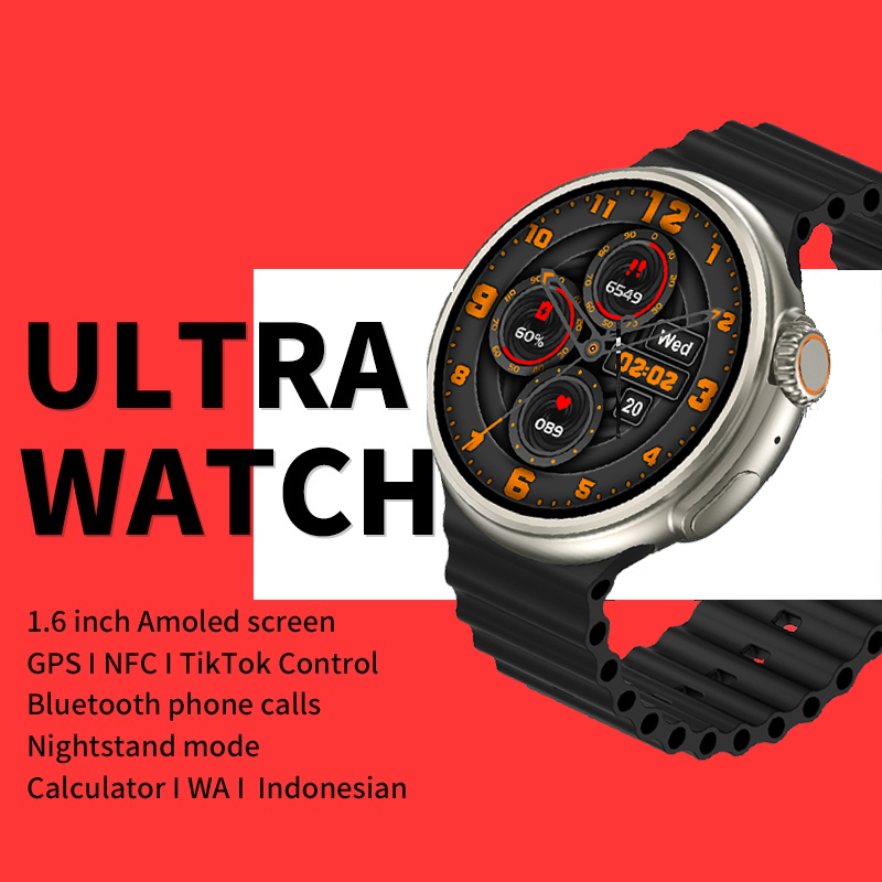 Jual NEW 2023 Ultra SMARTWATCH Z78 1.52 inch Amoled screen GPS /NFC Men