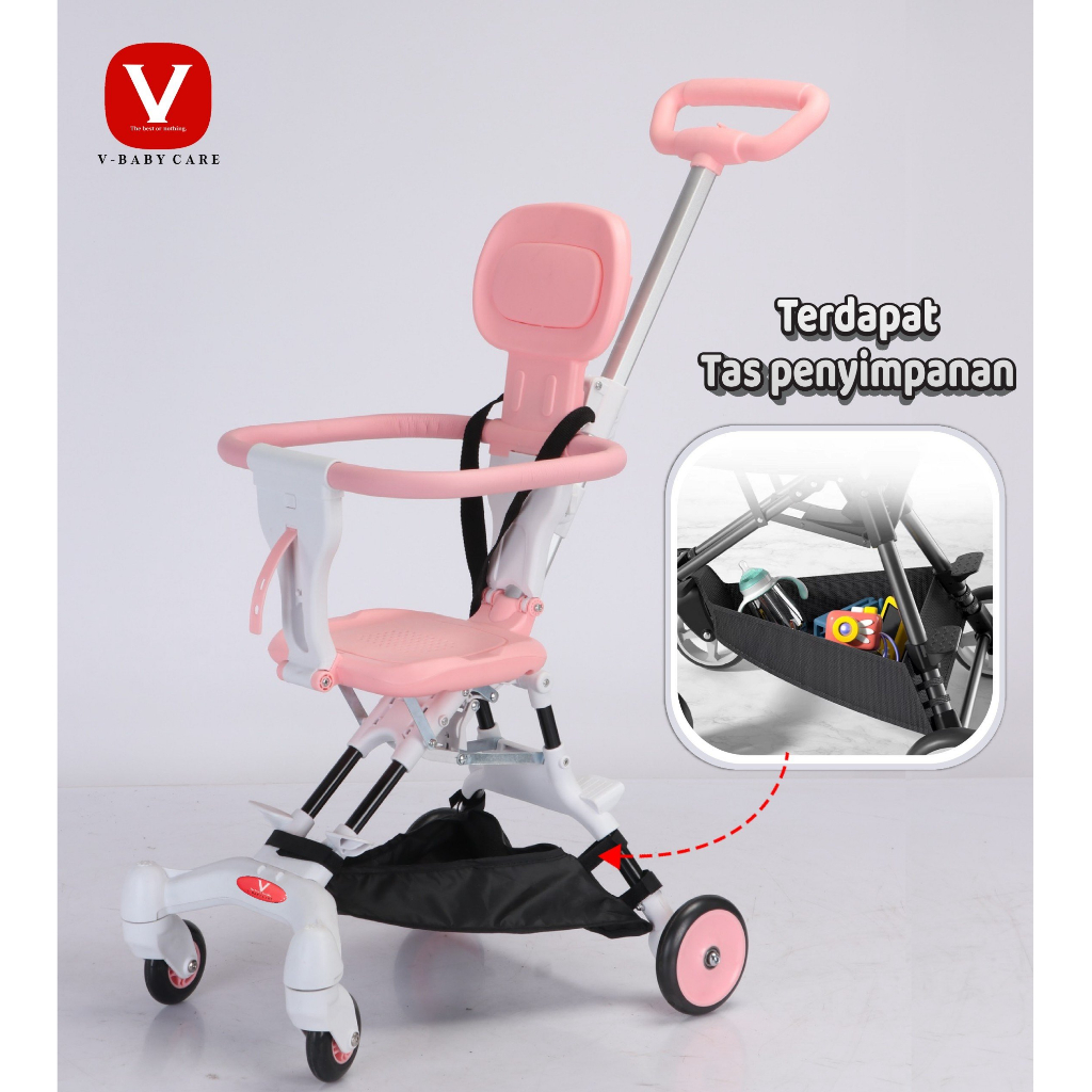 Jual V BABYCARE Stroller Baby Kereta Dorong Balita Lipat Magic Stroller Baby 2 Way Travel VBABY Q1 Sepeda motor dapat dibawa Shopee Indonesia