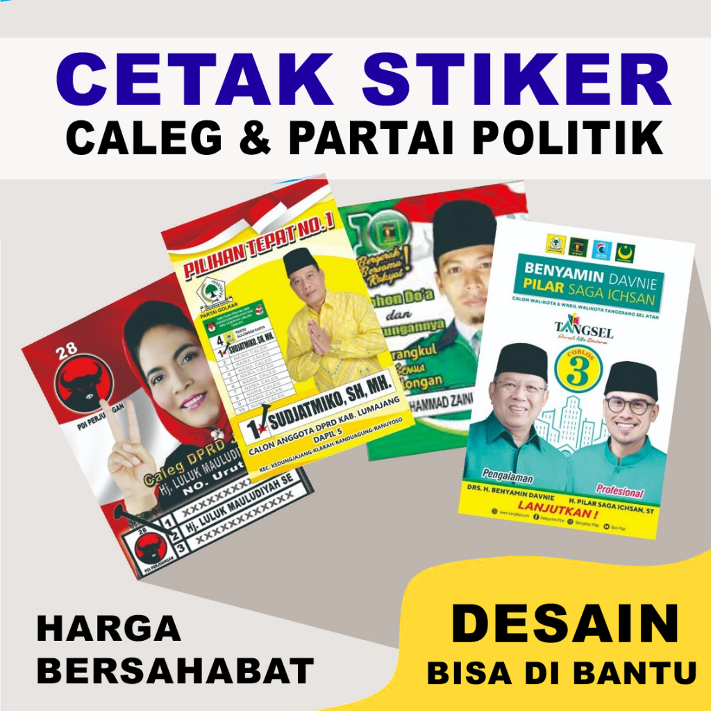 Jual Cetak Stiker Caleg Dan Partai Politik Shopee Indonesia