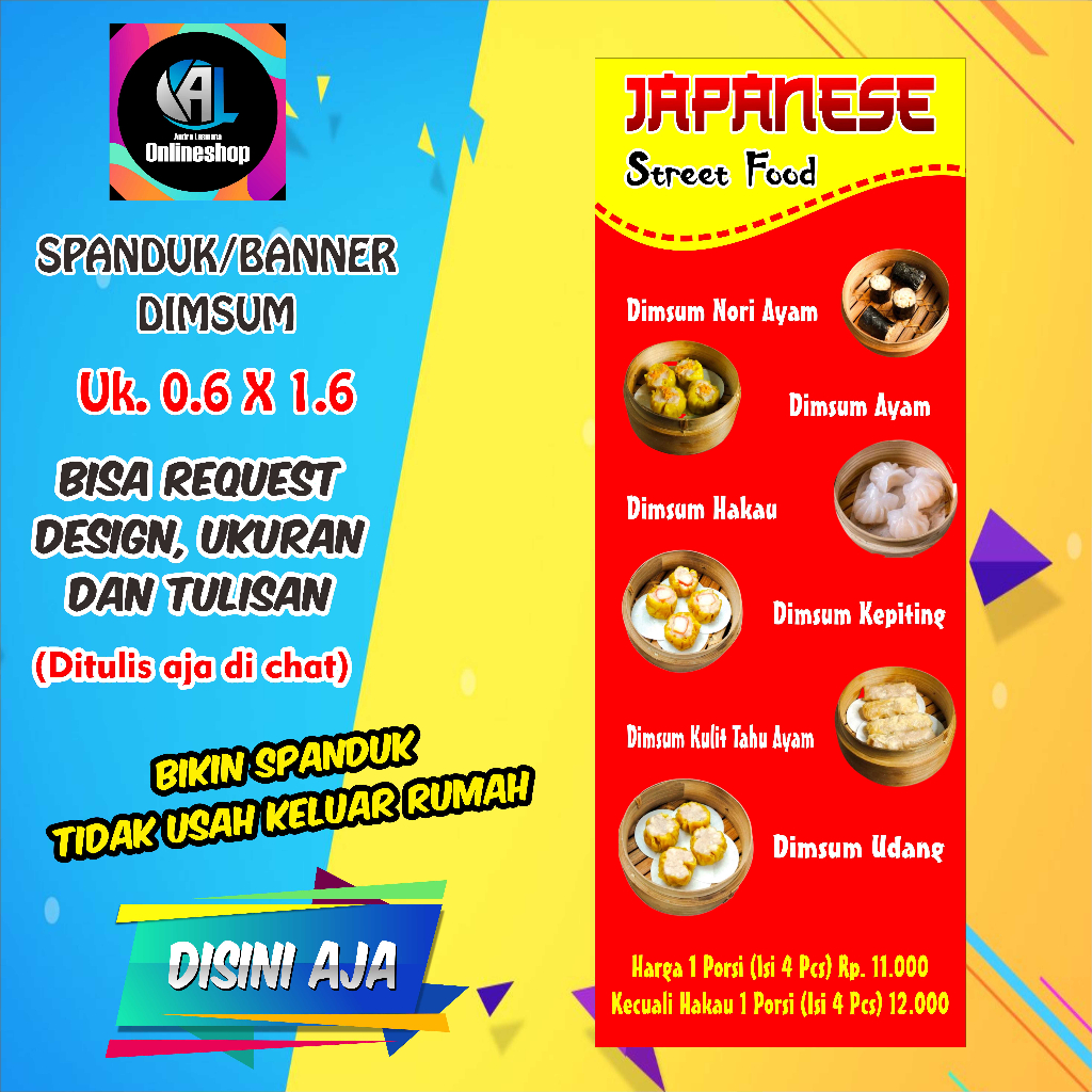 Jual Spanduk Banner Japanese Stret Food Dimsum Shopee Indonesia