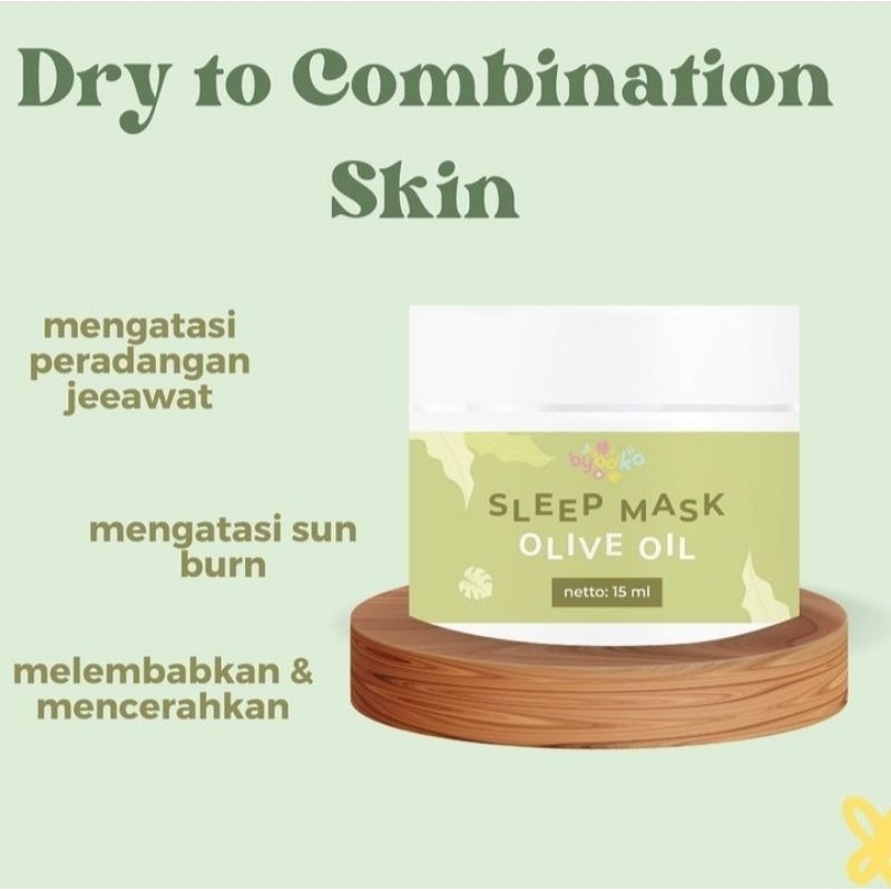 Jual BYBDKA OFFICIAL - BYBDKA ID SLEEPING MASK OLIVE OIL 15ML 50ML ...