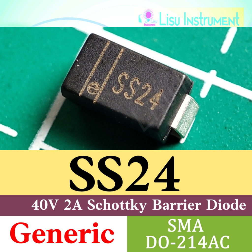 Jual SS24 40V 2A Schottky Barrier Diode SMA DO-214AC | Shopee Indonesia