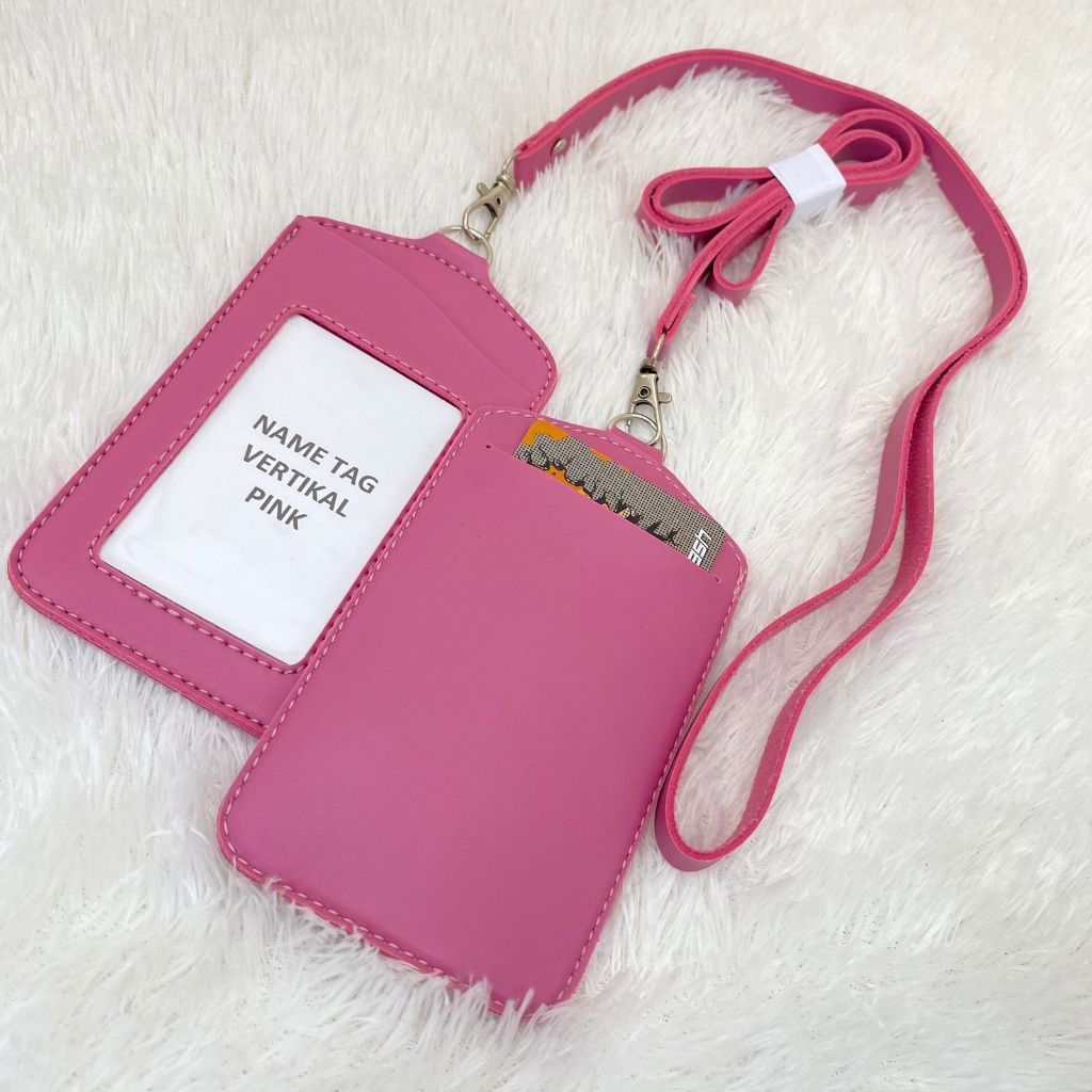 Jual NAME TAG KULIT ID CARD HOLDER KULIT ID CARD GANTUNGAN NAMA ID CARD ...