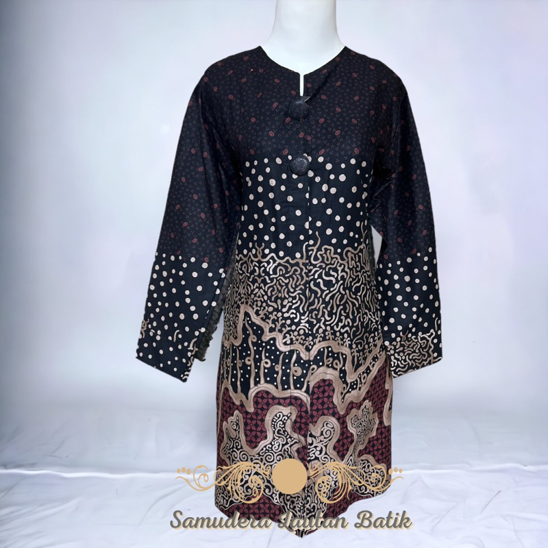 Jual Batik Couple Keluargabatik Warna Hitam Coklatdress Batik Hitam Coksu Maroonbatik Dress 2961