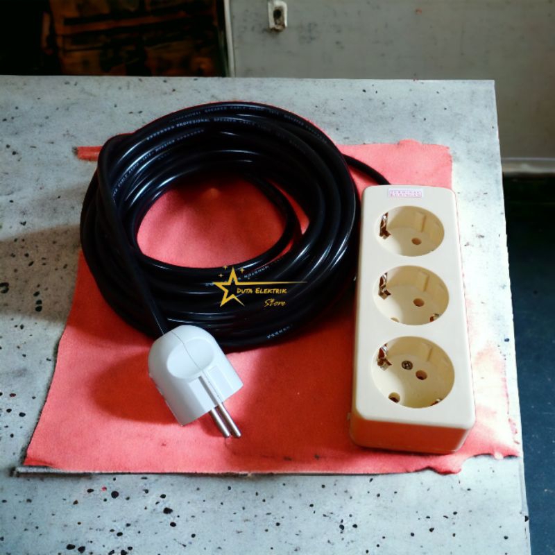 Jual Stop Kontak Listrik Set 2 / 3 / 4 Lubang + Panjang Kabel 3M / 5M ...