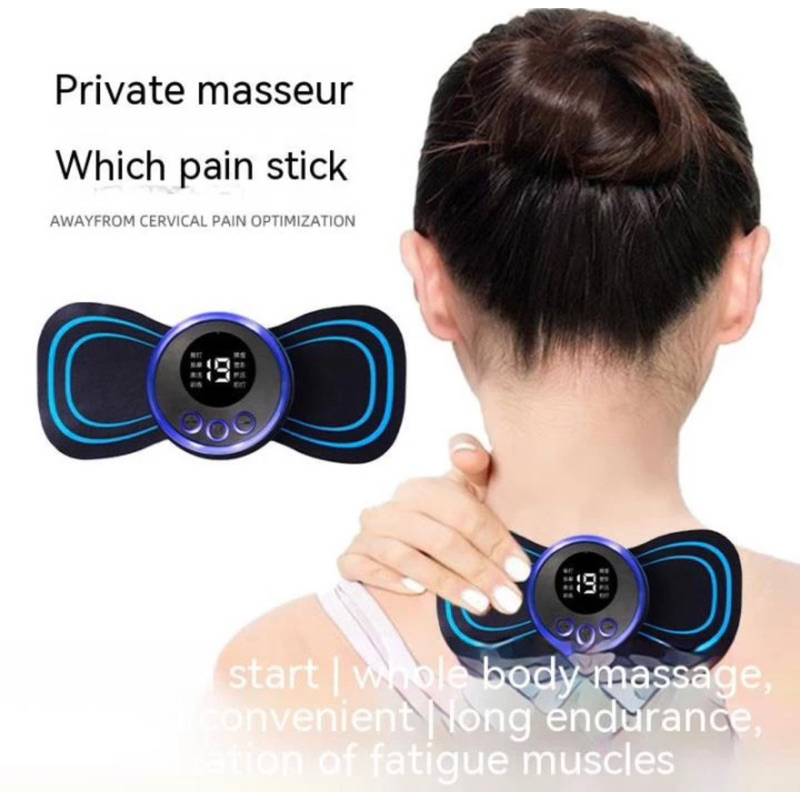 Jual Alat Pijat Leher Terapi Mini Pad Mat Electric Ems Massager Recharging Shopee Indonesia