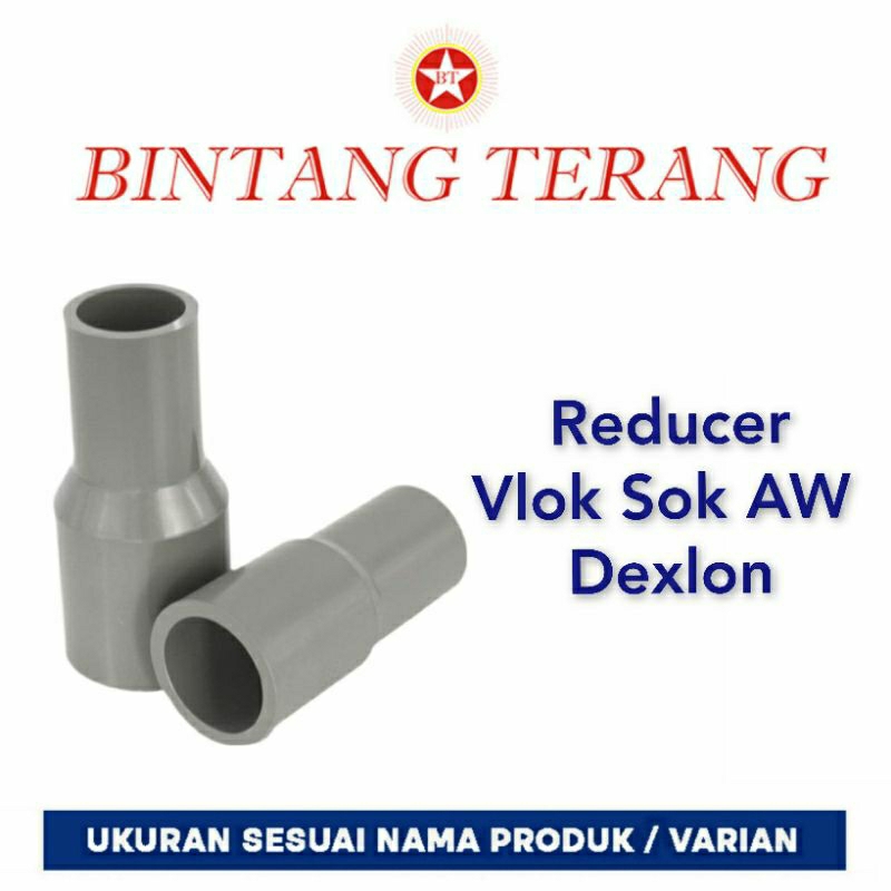 Jual Vlok Sok AW 1 x 1/2 Dexlon / Reducer PVC 1 x 1/2 / Verlop sok AW ...