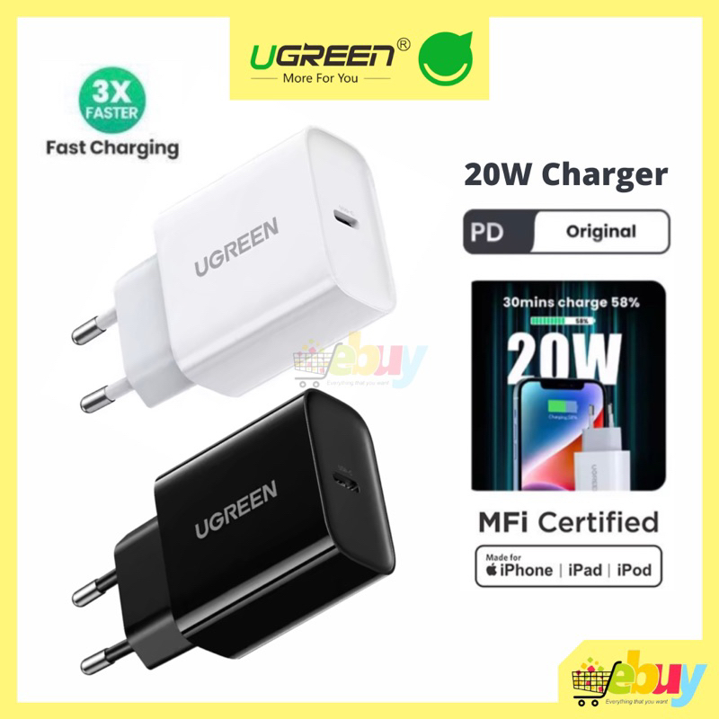 Jual Ugreen Kabel Charger Usb C To Lightning Cable Mfi Certified For Iphone Aluminum Shell