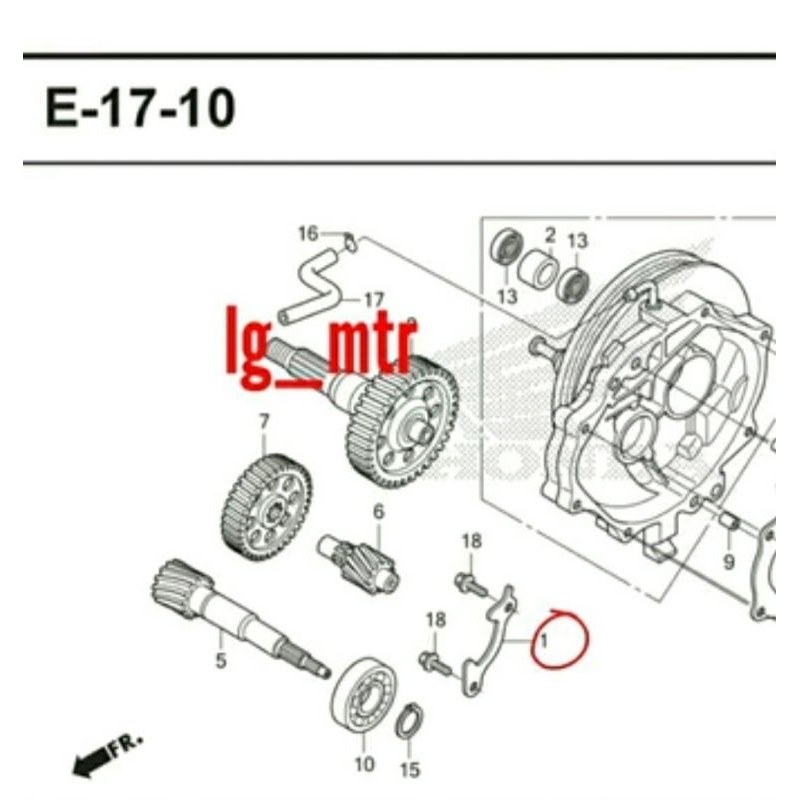 Jual PLATE MISSION BEARING SET PLAT TAHANAN LAHER RASIO CVT BEAT SCOOPY ...