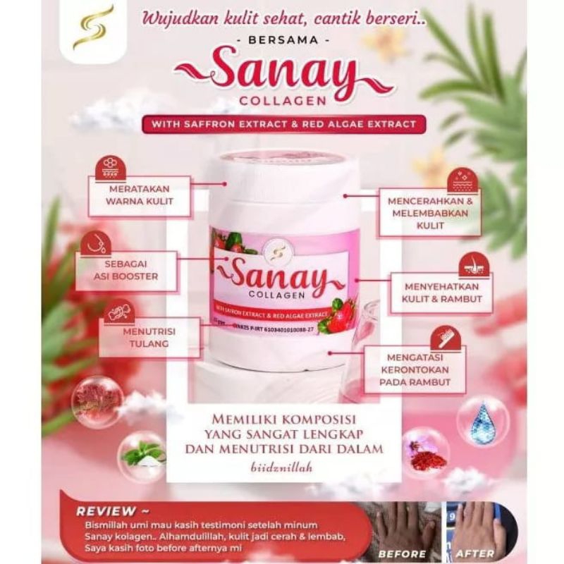 Jual Sanay collagen white Saffron and Red Algae | Shopee Indonesia