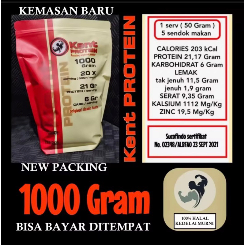 Jual kent PROTEIN 1000gr asli buat muscle Shopee Indonesia