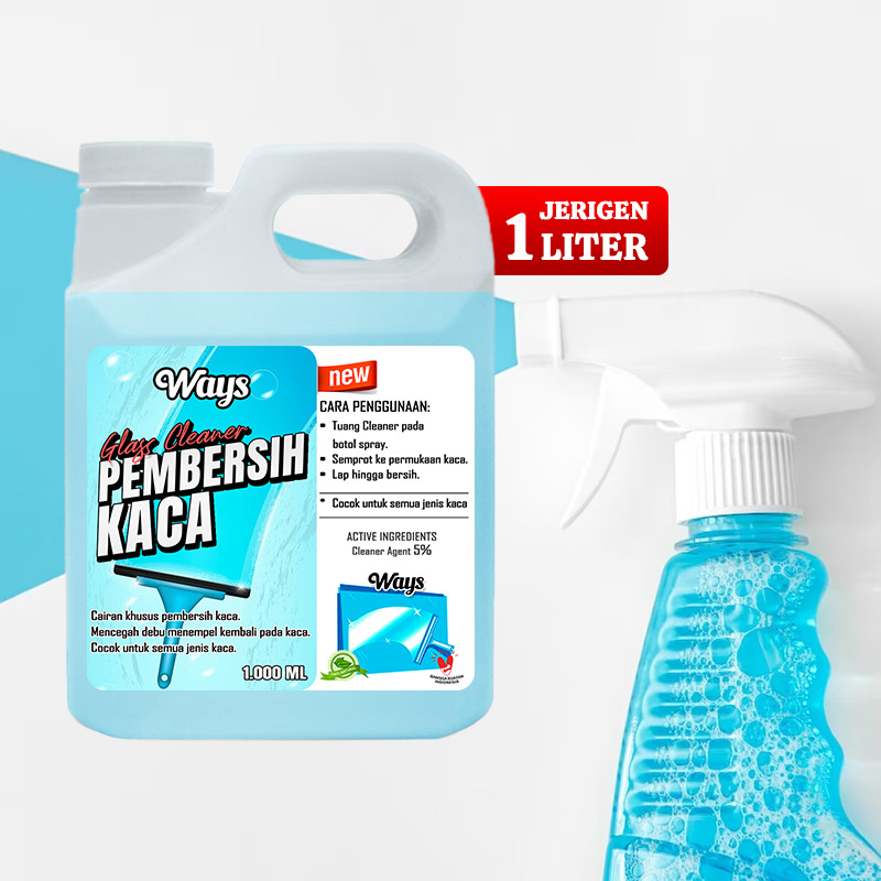 Jual Pembersih Kaca Jendela Rumah / Glass Cleaner - 1 LITER | Shopee ...