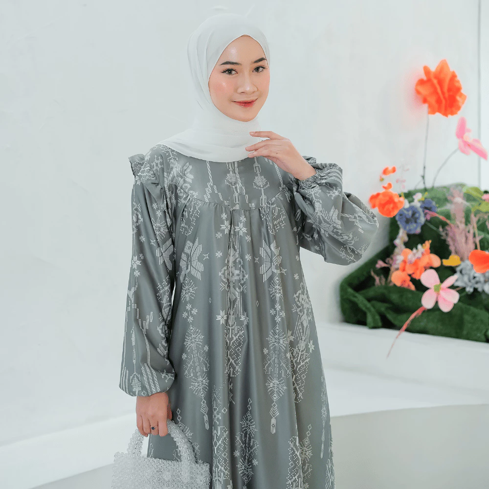 gamis muslimah modern simple potongan longgar nyaman