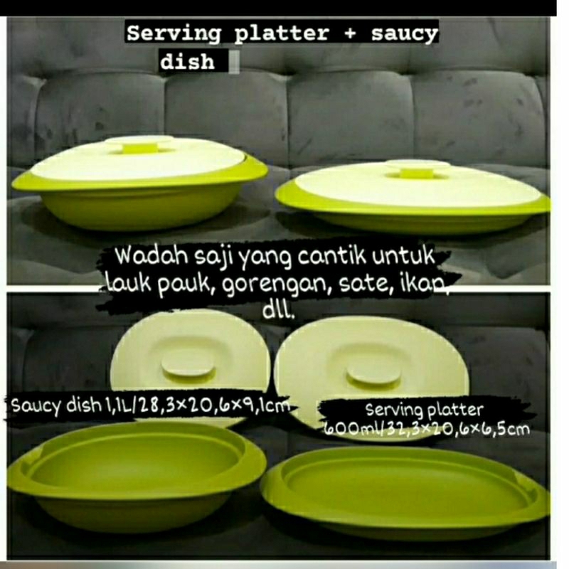 Jual Serving platter Tupperware / Saucy dish Tupperware / Wadah saji