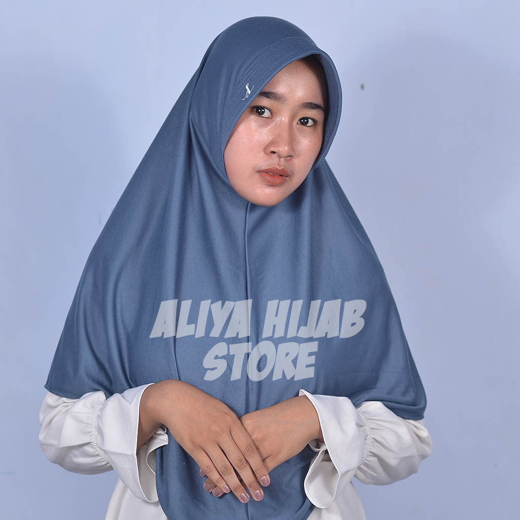 Jual Jilbab Instan Polos Warna Biru Levis Murah Shopee Indonesia 4494