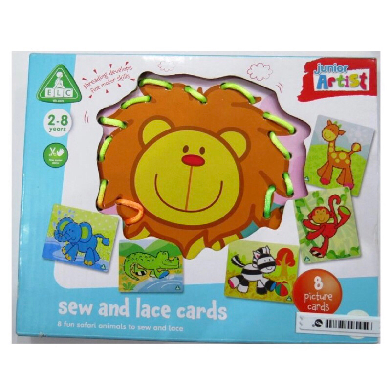 Jual ELC Sew and Lace Cards/ 8 Fun Safari Animals to Sew and Lace Shopee Indonesia