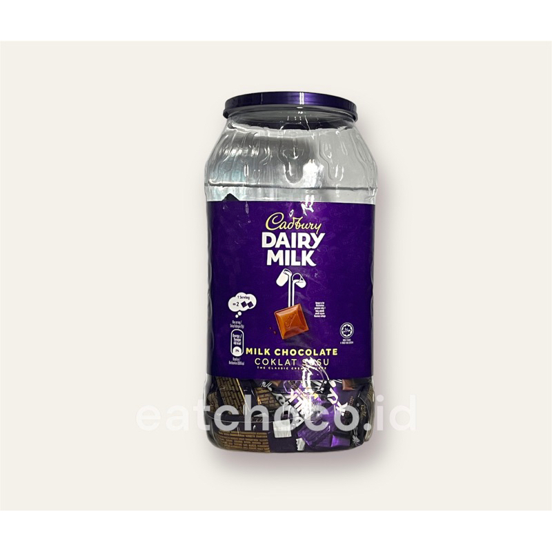 Jual Cadbury Dairy Milk Malaysia Mini 4,5 gr Cadbury Toples Jar KEMASAN