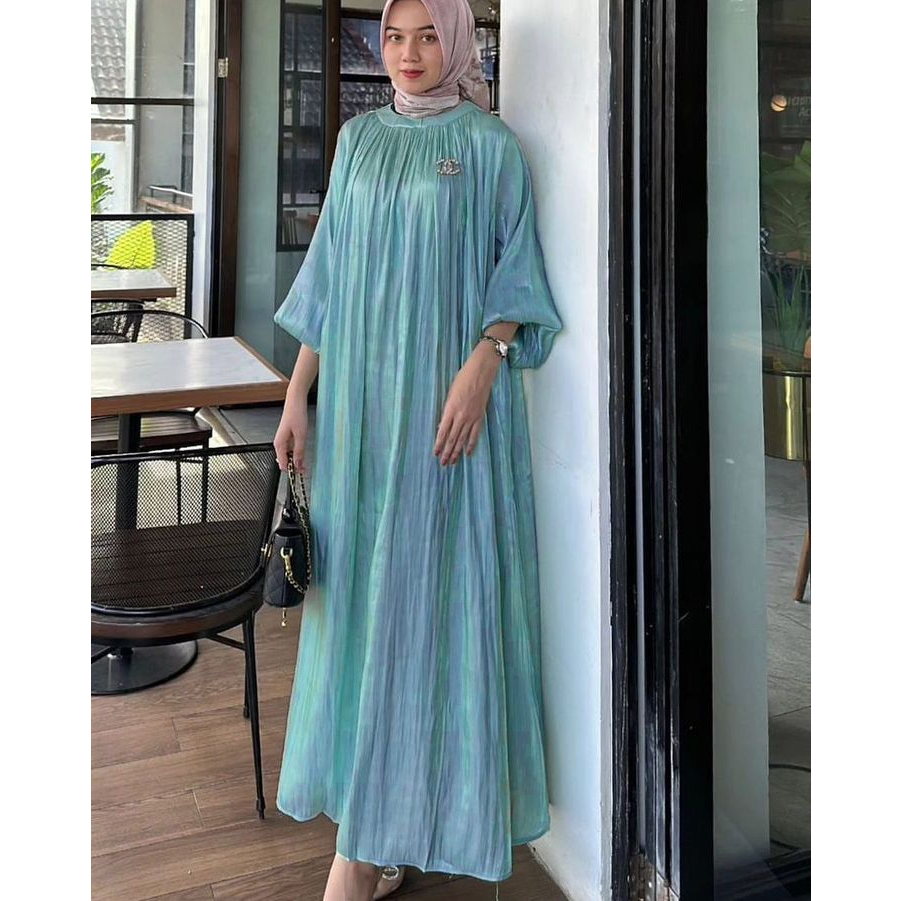 Jual Gamis Jumbo Ld 140 Ameera Dress Gamis Shimer Silk Premium Gamis