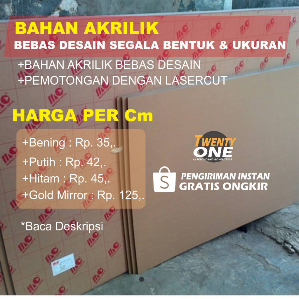 Jual Akrilik Custom Lembaran 2 Mm - Akrilik Lembaran - Akrilik Mirror ...