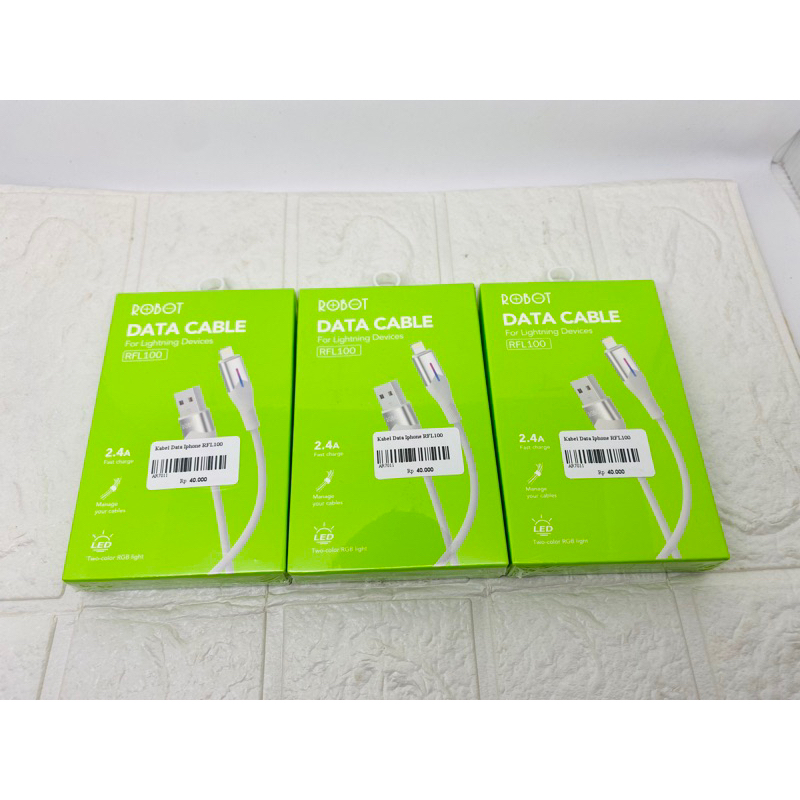Jual Kabel data robot RFL100 Lightening Fast Charging | Shopee Indonesia