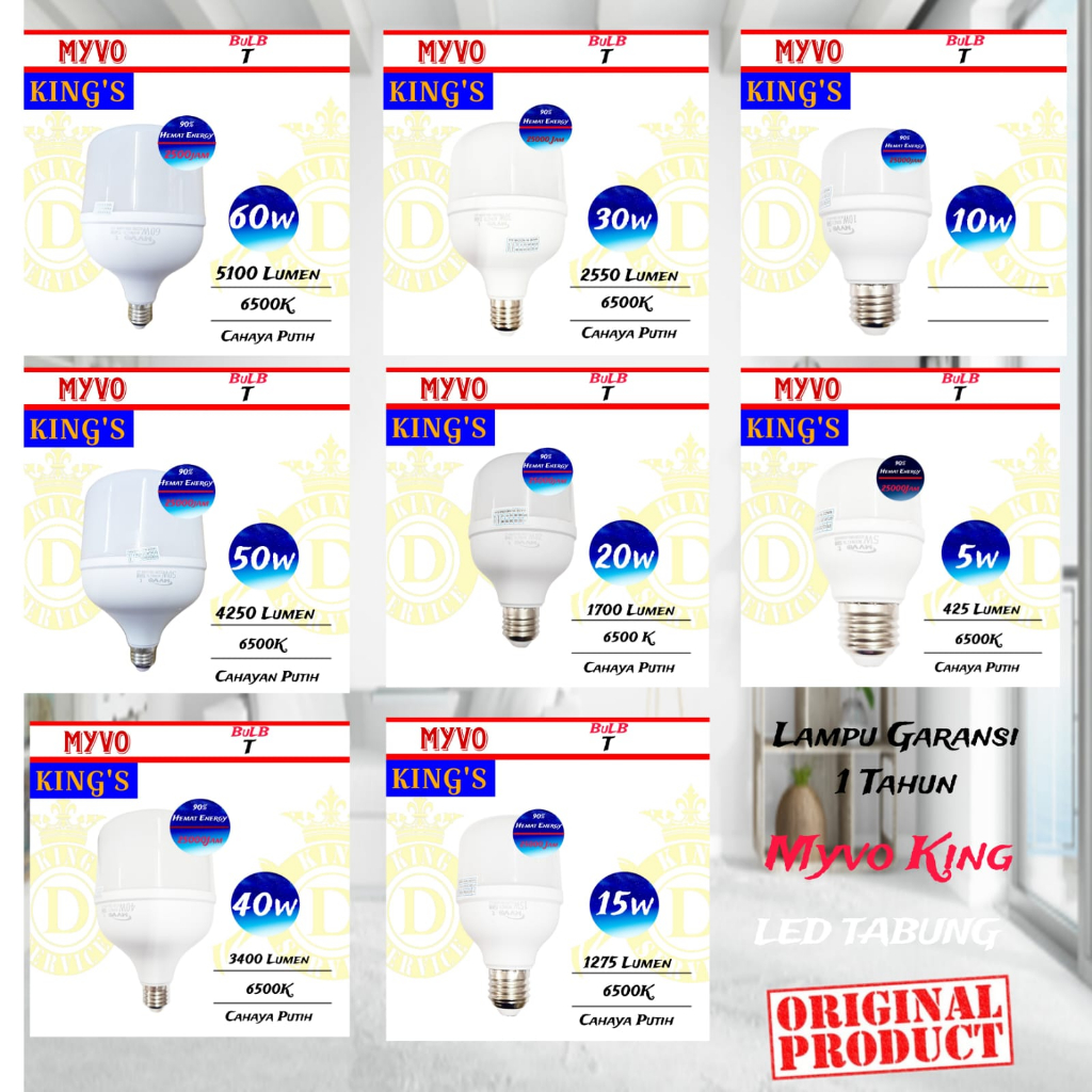 Jual Lampu Led Myvo King Tabung 20 Watt Lampu Myvo King Capsul 20