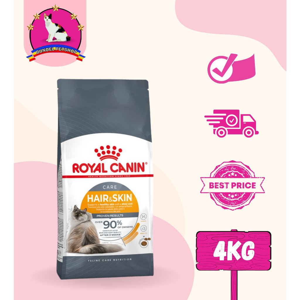 Jual ROYAL CANIN HAIR AND SKIN 4KG Cat Food RoyalCanin Makanan Kucing ...