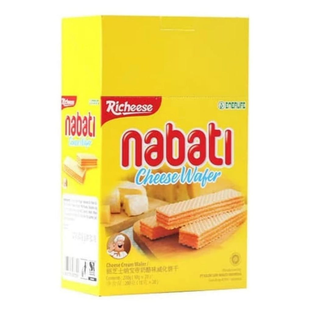 Jual richeese nabati wafer keju 1 box isi 20 pcs jajanan | Shopee Indonesia
