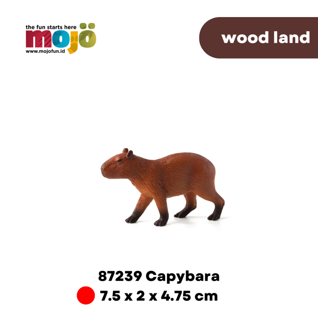 MOJO Capybara Figurine – Realistic Wildlife Toy, 3Y+, Phthalate-Free PVC, Forest Animal Collection