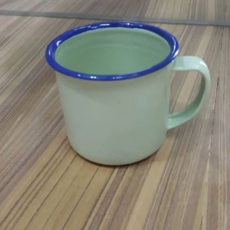 Jual Gelas Mug Cangkir Enamel Jadul Motif Bunga Seng Kaleng Shopee Indonesia