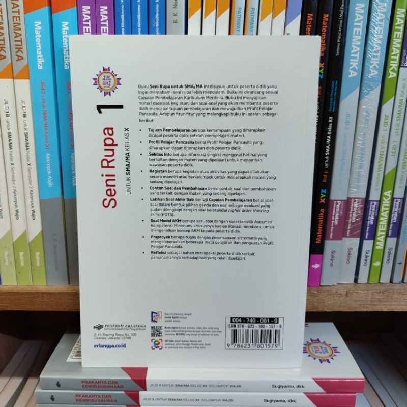 Jual Buku Seni Rupa Kelas 10 SMA/MA Kurikulum Merdeka Erlangga | Shopee ...