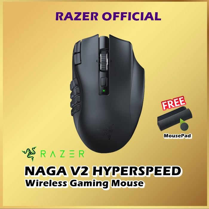 Jual Razer Naga V2 Hyperspeed MMO Wireless Gaming Mouse | Shopee Indonesia