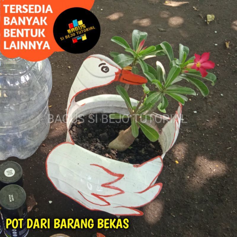 Jual Pot Galon Bekas Le Mineral Bentuk Bebek Siap Untuk Di Cat Sebagai