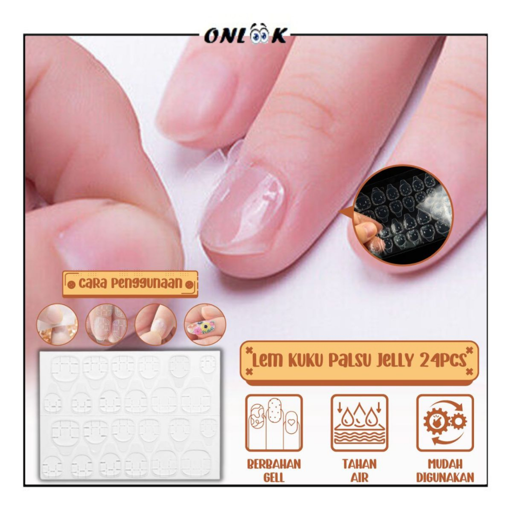 Jual Lem Kuku Palsu Jelly Pcs Fake Nail Glue Perekat Tempelan