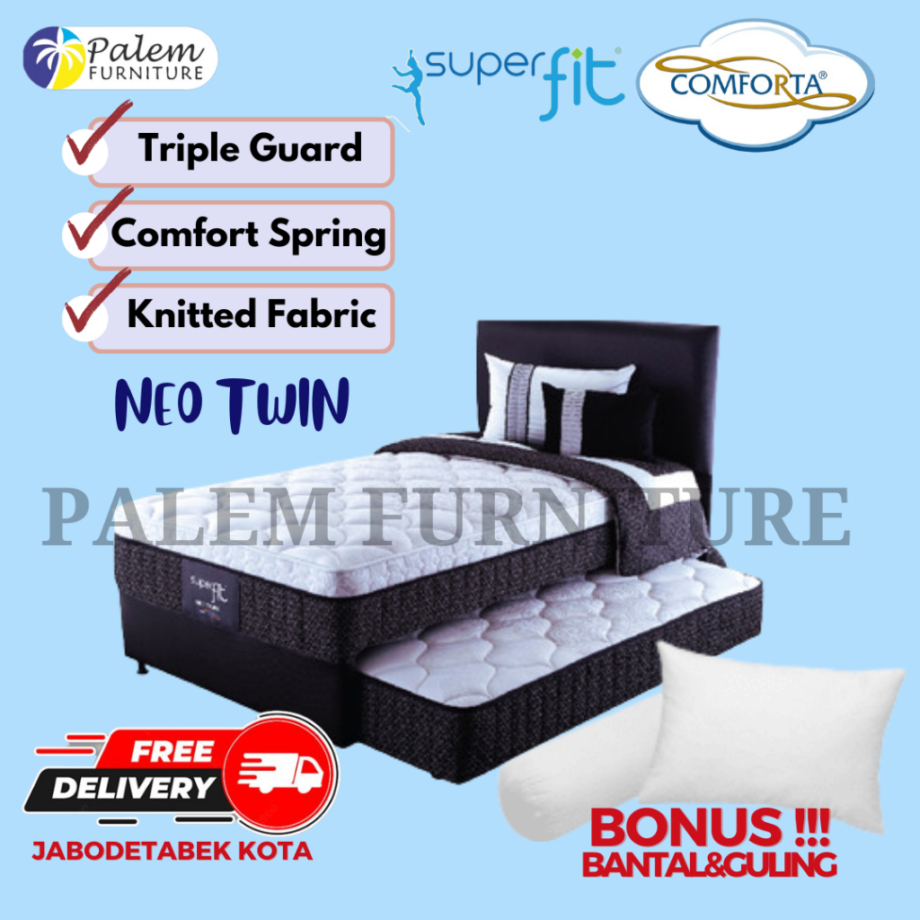 Jual Superfit Springbed Neo Twin 2in1 Kasur Fullset | Shopee Indonesia