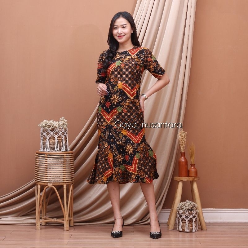 Jual dress batik modern best sale